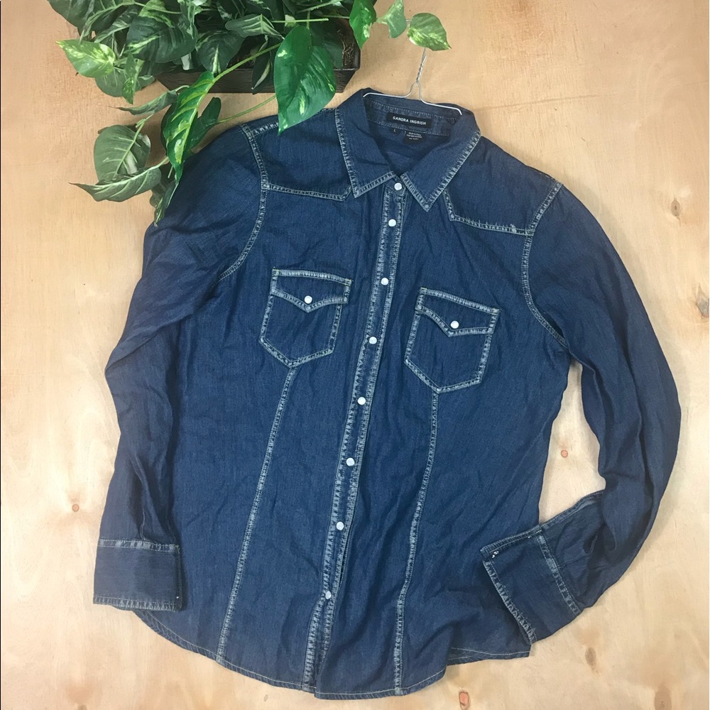 Sandra ingrish denim button down